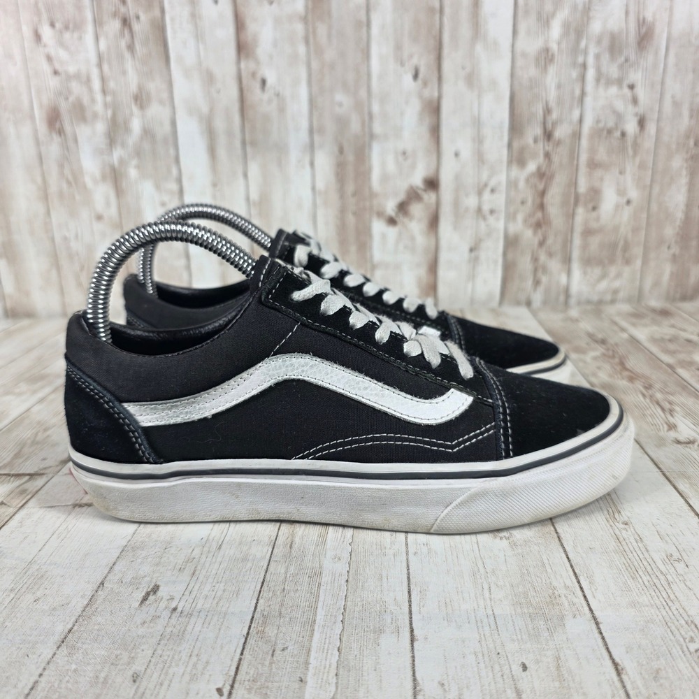 Vans Old Skool Black White Suede Canvas Low Top Sneakers Women's Size 7